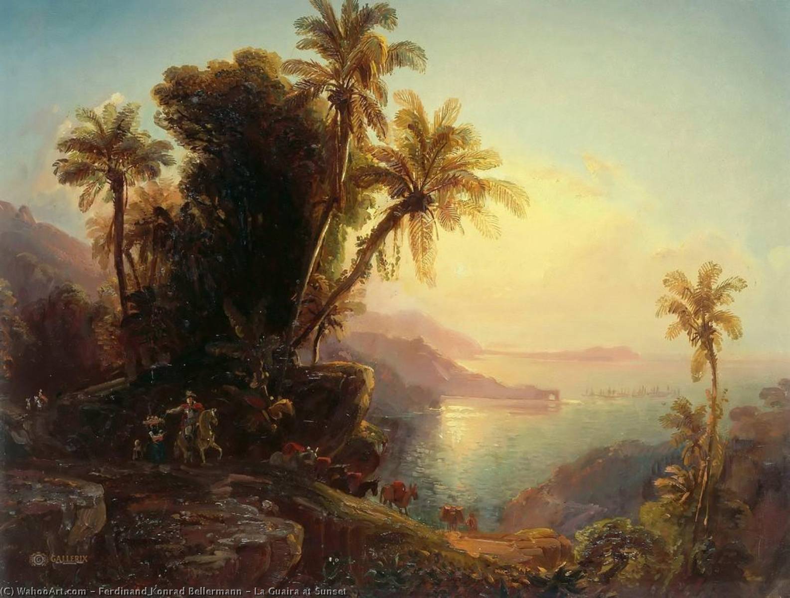 La Guaira At Sunset — Ferdinand Konrad Bellermann