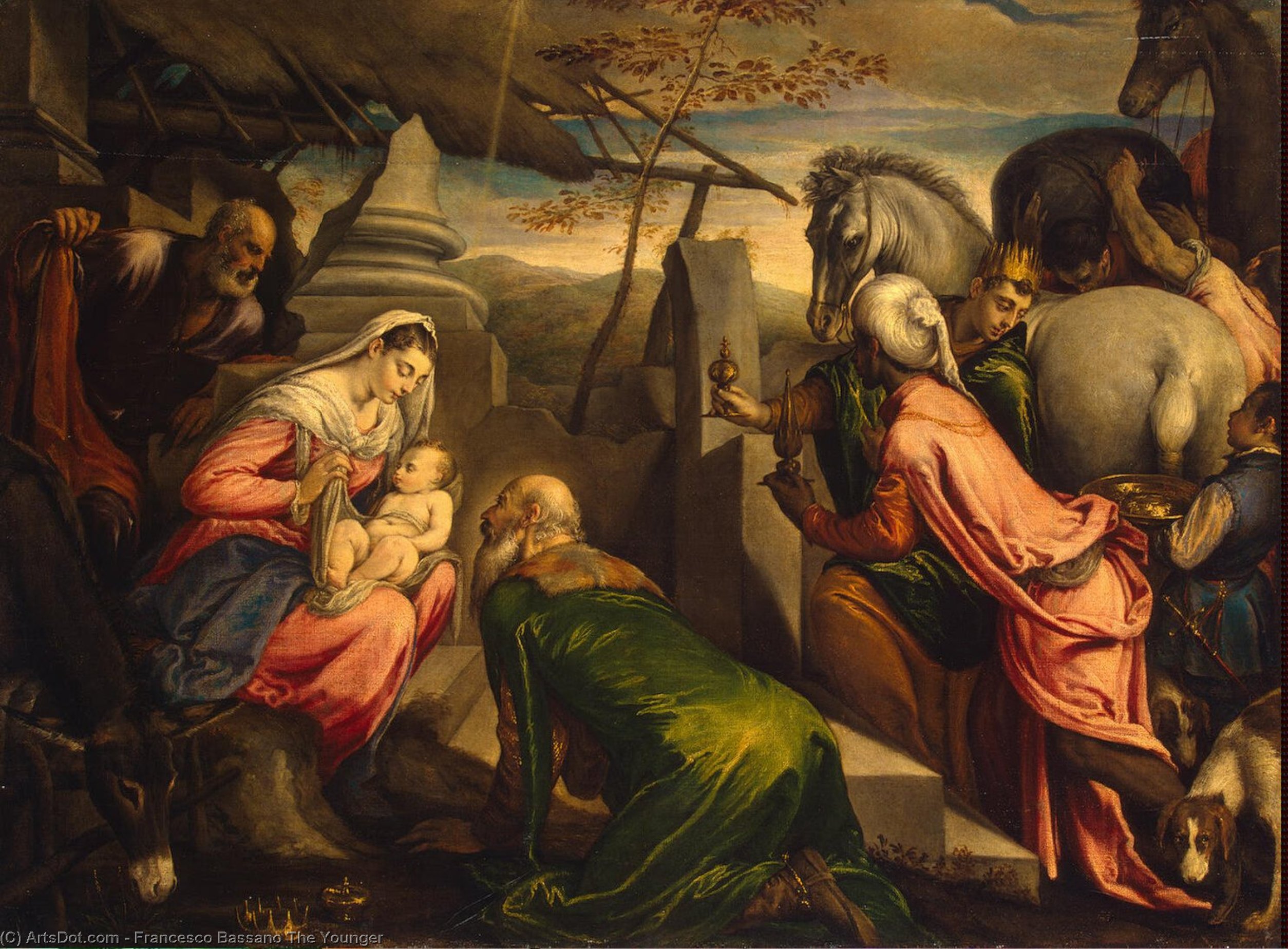 Adoración De Los Magos — Francesco Bassano El Joven