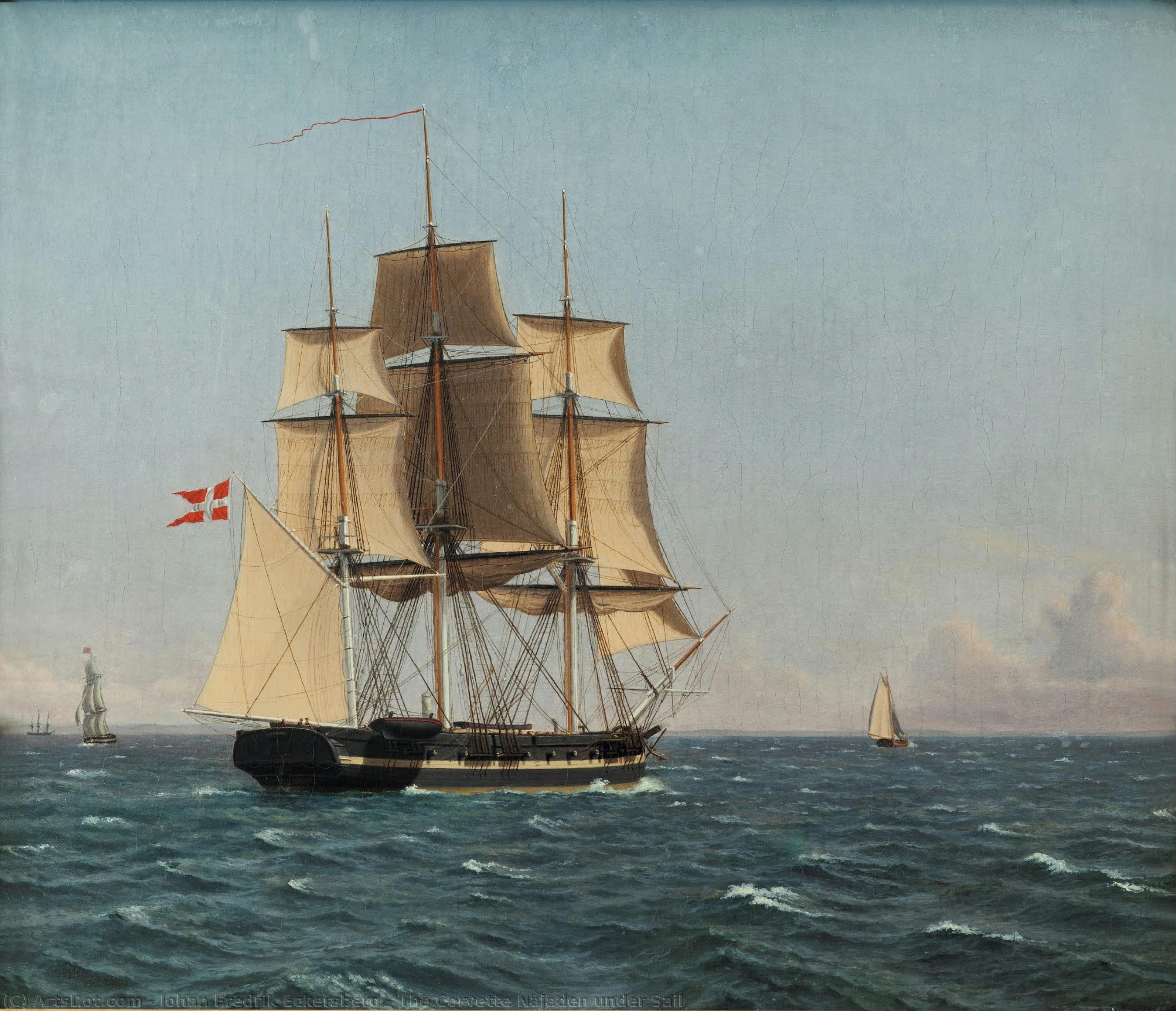 The Corvette Najaden Under Sail — Johan Fredrik Eckersberg