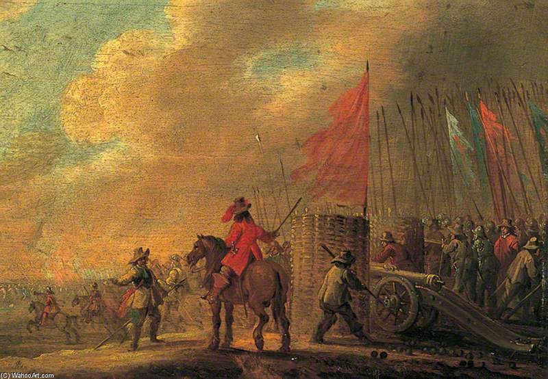 Battle Scene With Artillery — Pieter Meulener