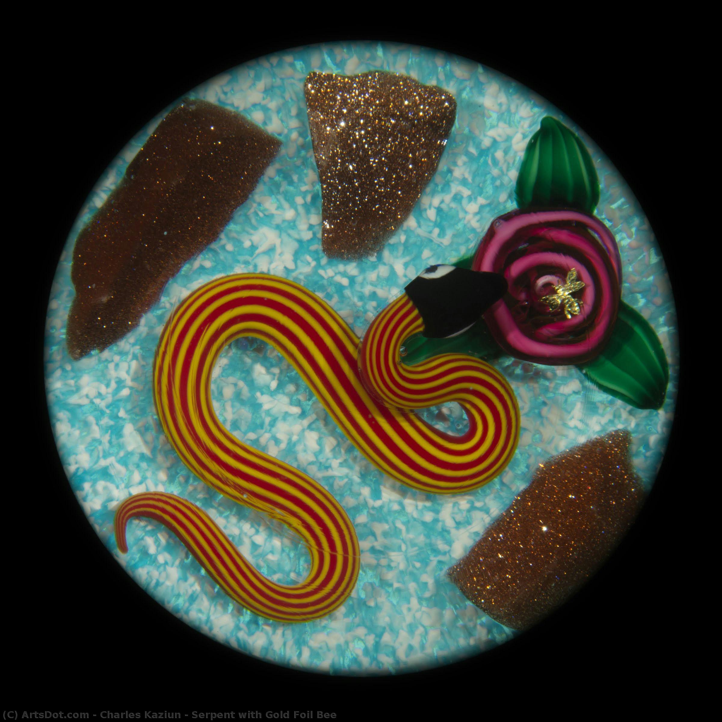 Serpent With Gold Foil Bee — Charles Kaziun