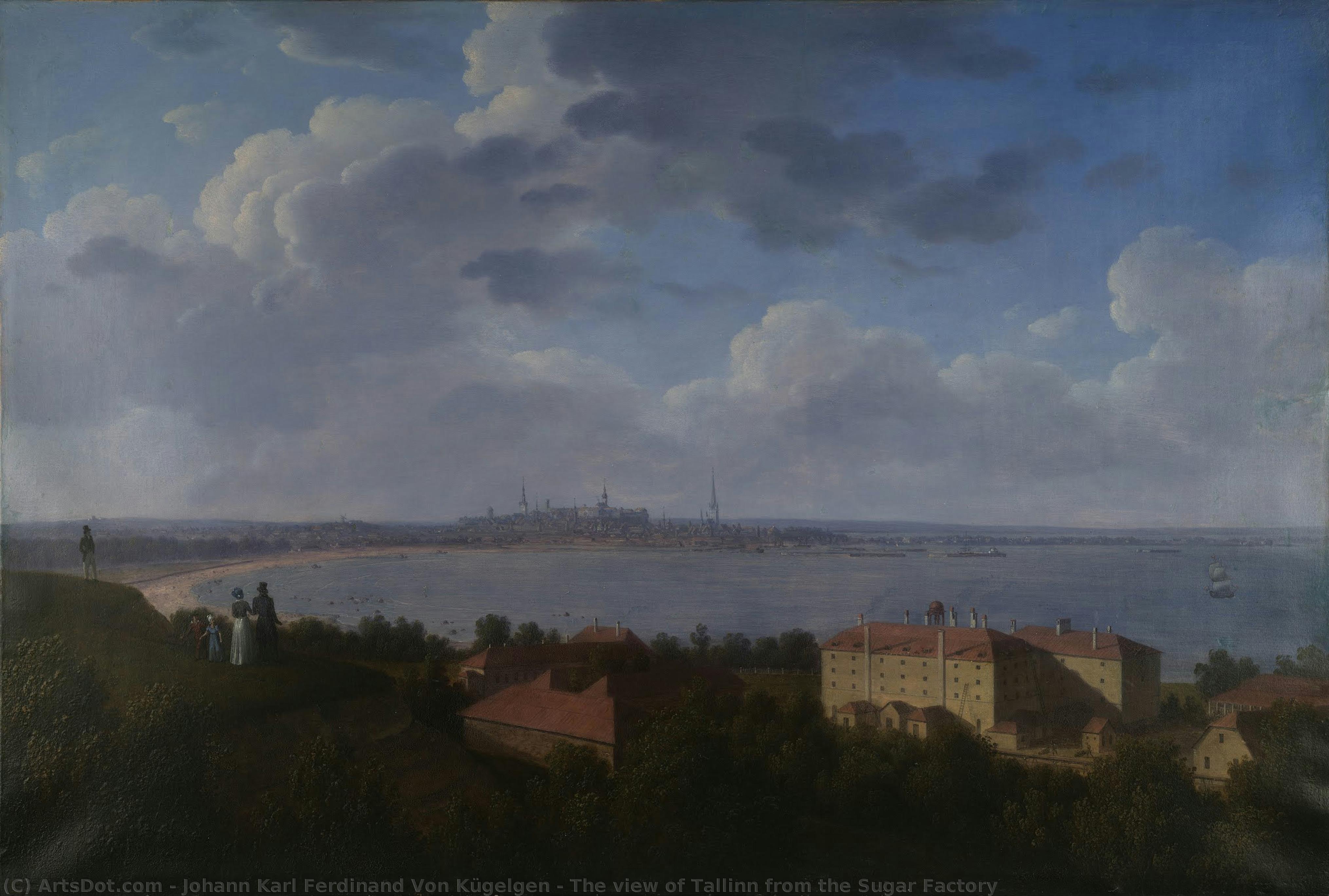 The View Of Tallinn From The Sugar Factory — Johann Karl Ferdinand Von Kügelgen