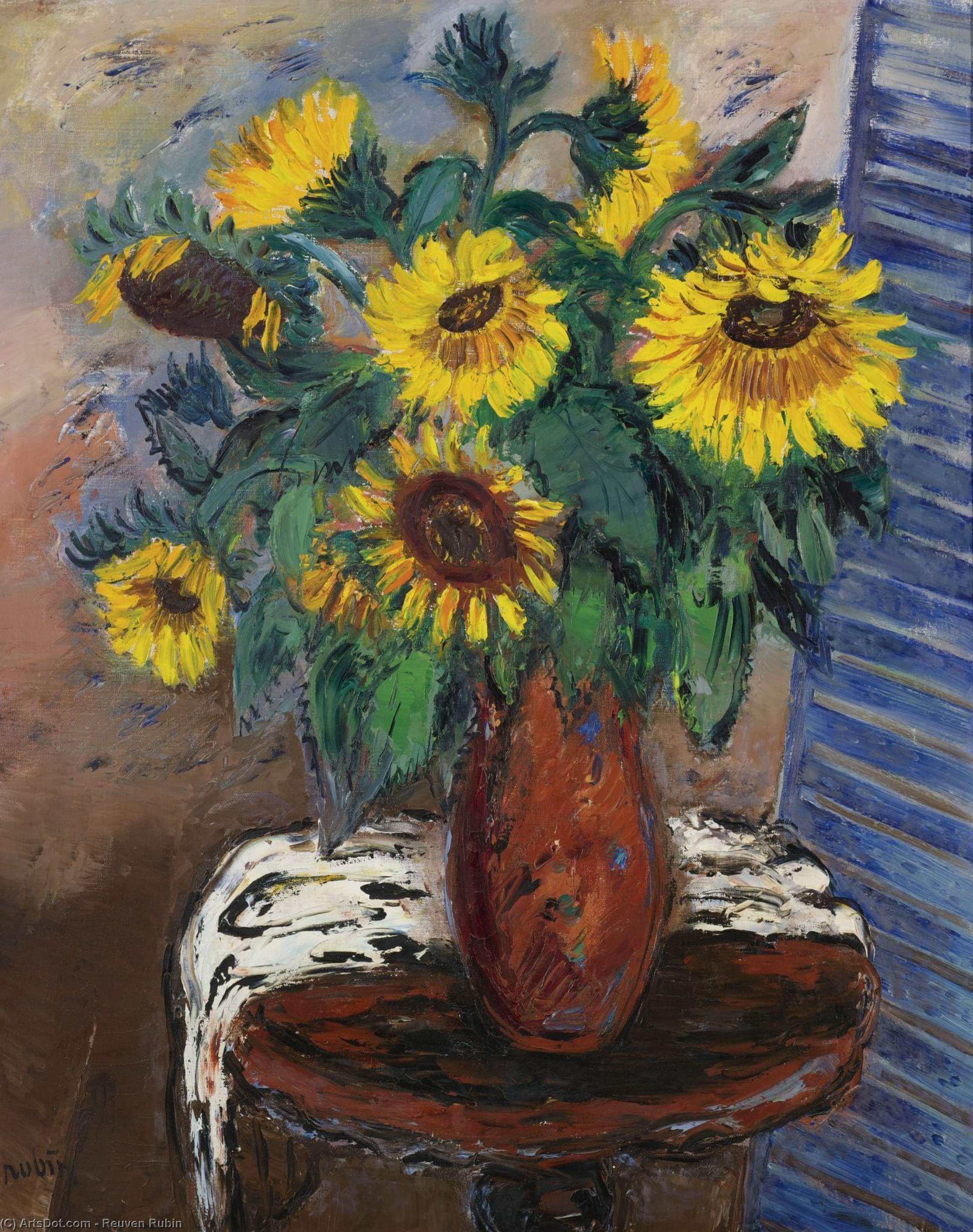 Sunflowers, (1945) — Рувен Рубин