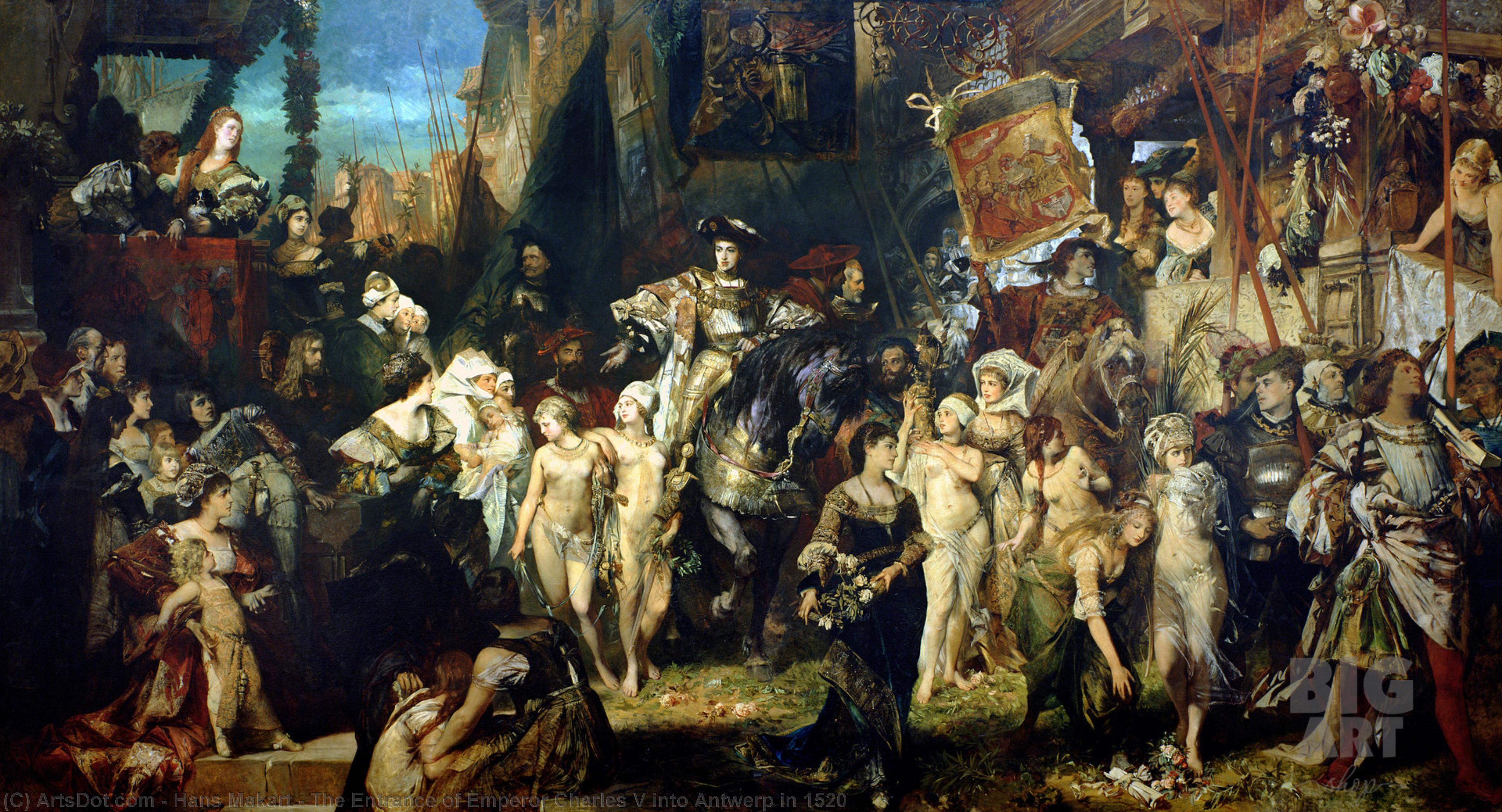 Der Einzug Von Kaiser Karl V. Nach Antwerpen Im Jahr 1520 — Hans Makart