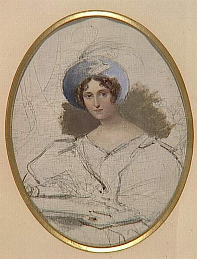 Portrait Inachevé De La Reine Hortense — Cottrau Félix