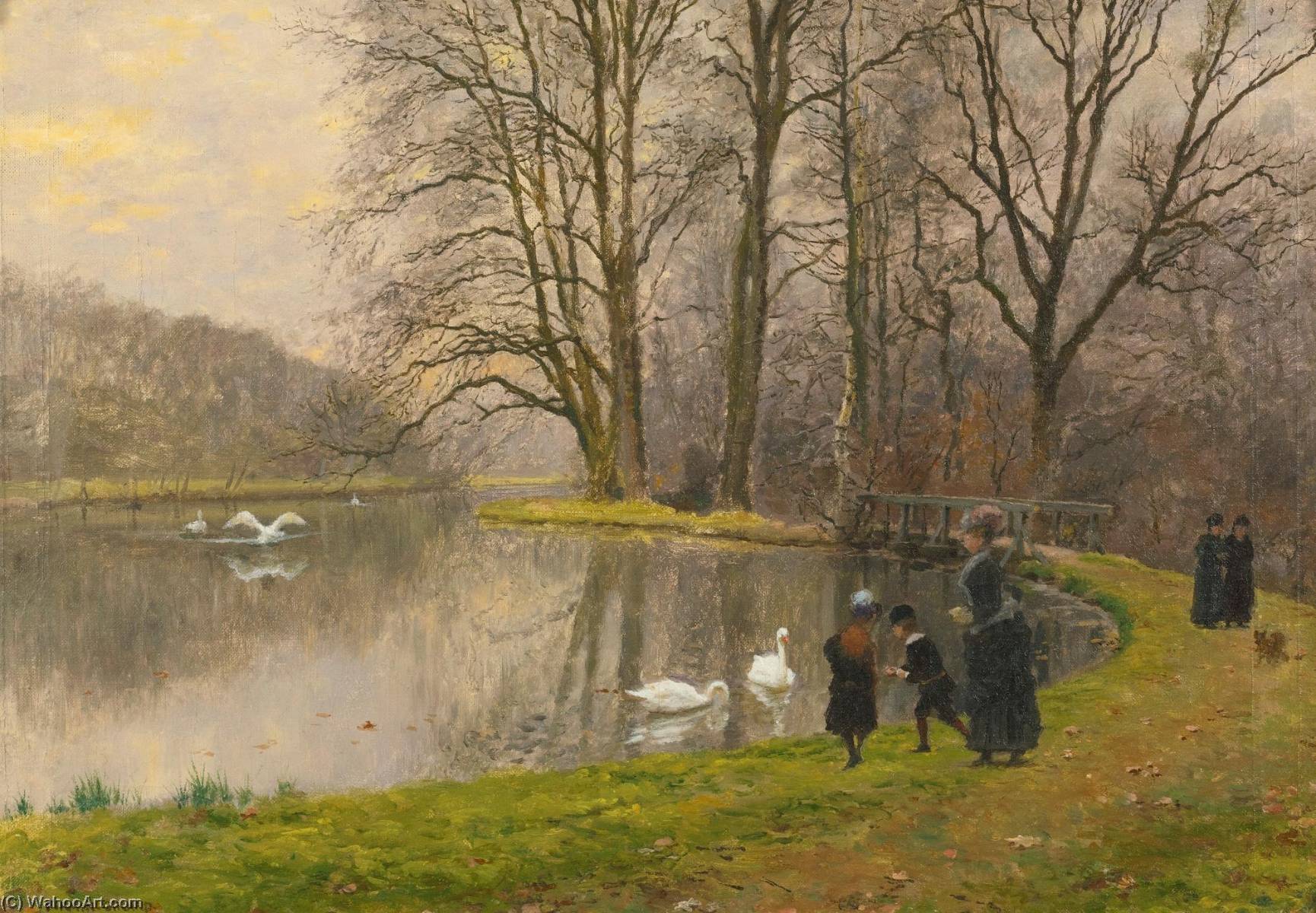 Promenade Au Bord Du Lac — Marie Francois Firmin-girard