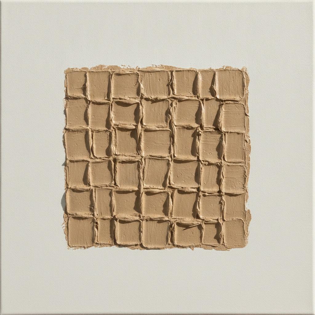 Tactile Grid Of Sculpted Sand And Shadow — David Moreau