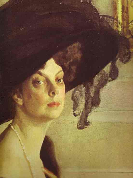 Portrait Of Princess Olga Orlova. Detail — Valentin Alexandrovich Serov