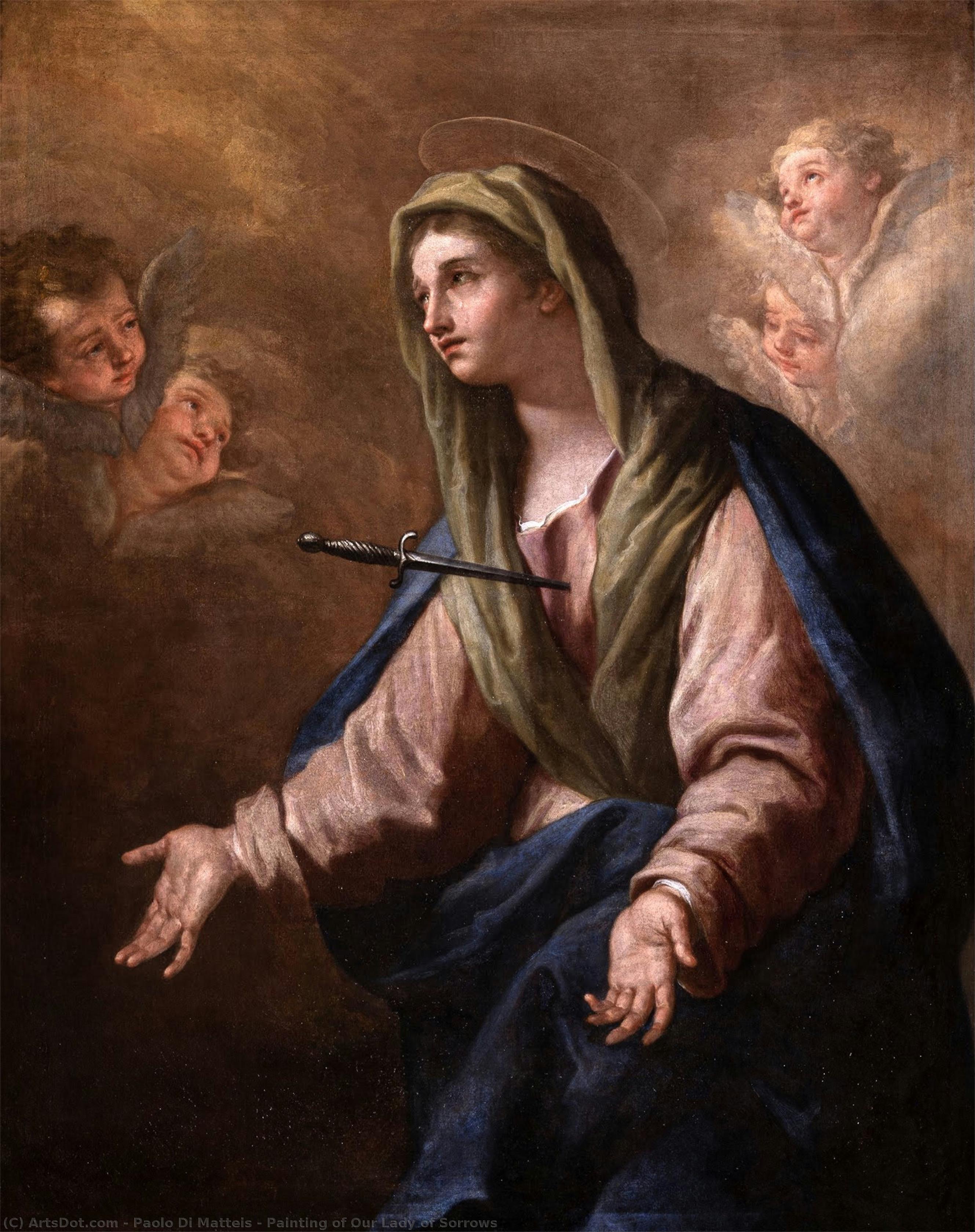 Painting Of Our Lady Of Sorrows — Paolo De Matteis