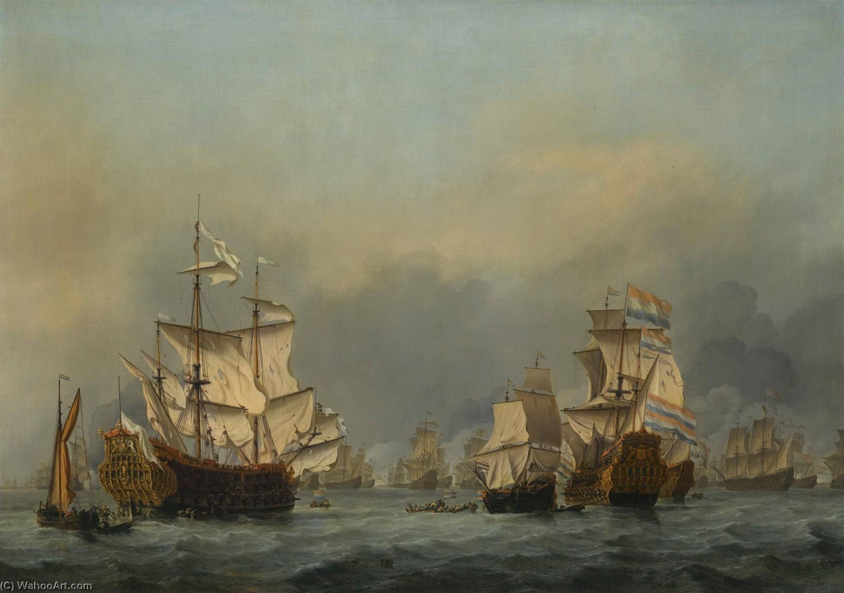 The Surrender Of The Royal Prince During The Four Days' Battle, 1st 4th June 1666 — Willem Van De Velde El Joven