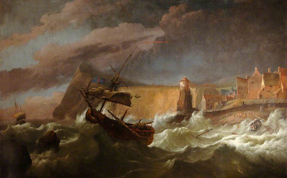 The Foundering Of The 'coronation' 90 Guns At Rame Head — Ludolf Backhuysen I