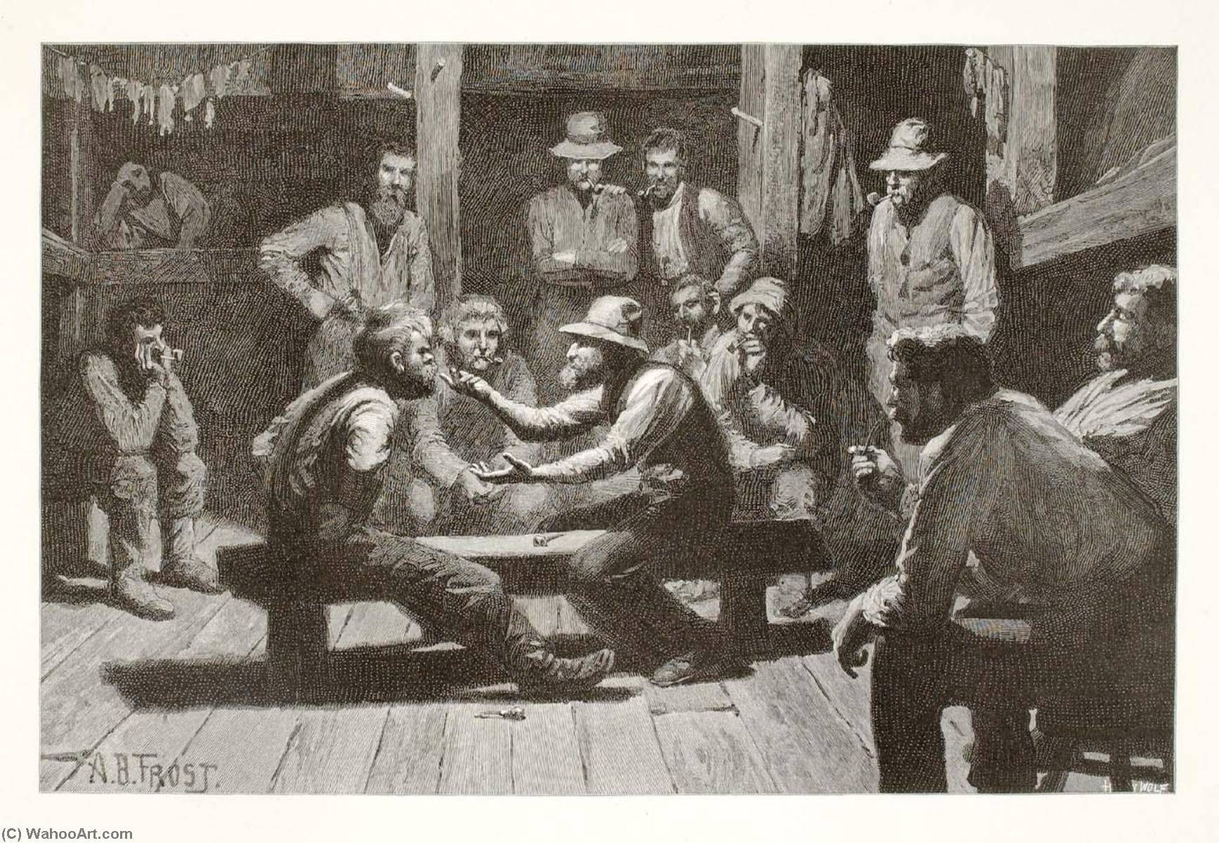 Political Discussion In A Lumber Shanty — Henry Wolf