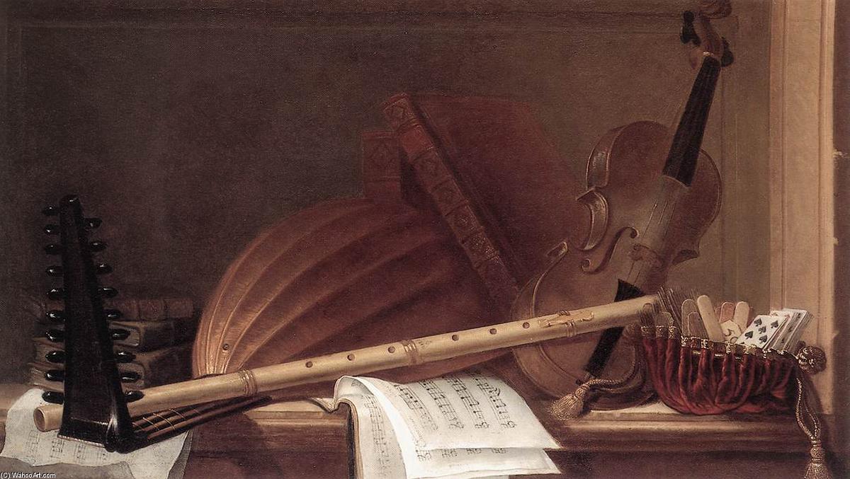 Still-life Of Musical Instruments — Pierre Nicolas Huilliot