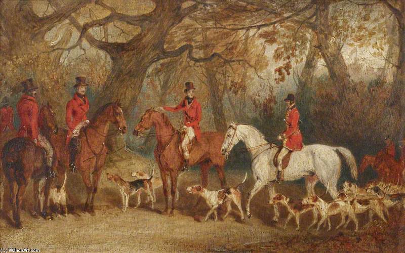 The Royal Hunt With The Master Of The Royal Buckhounds, The Artist's Brother, Charles F. Davis — Richard Barrett Davis