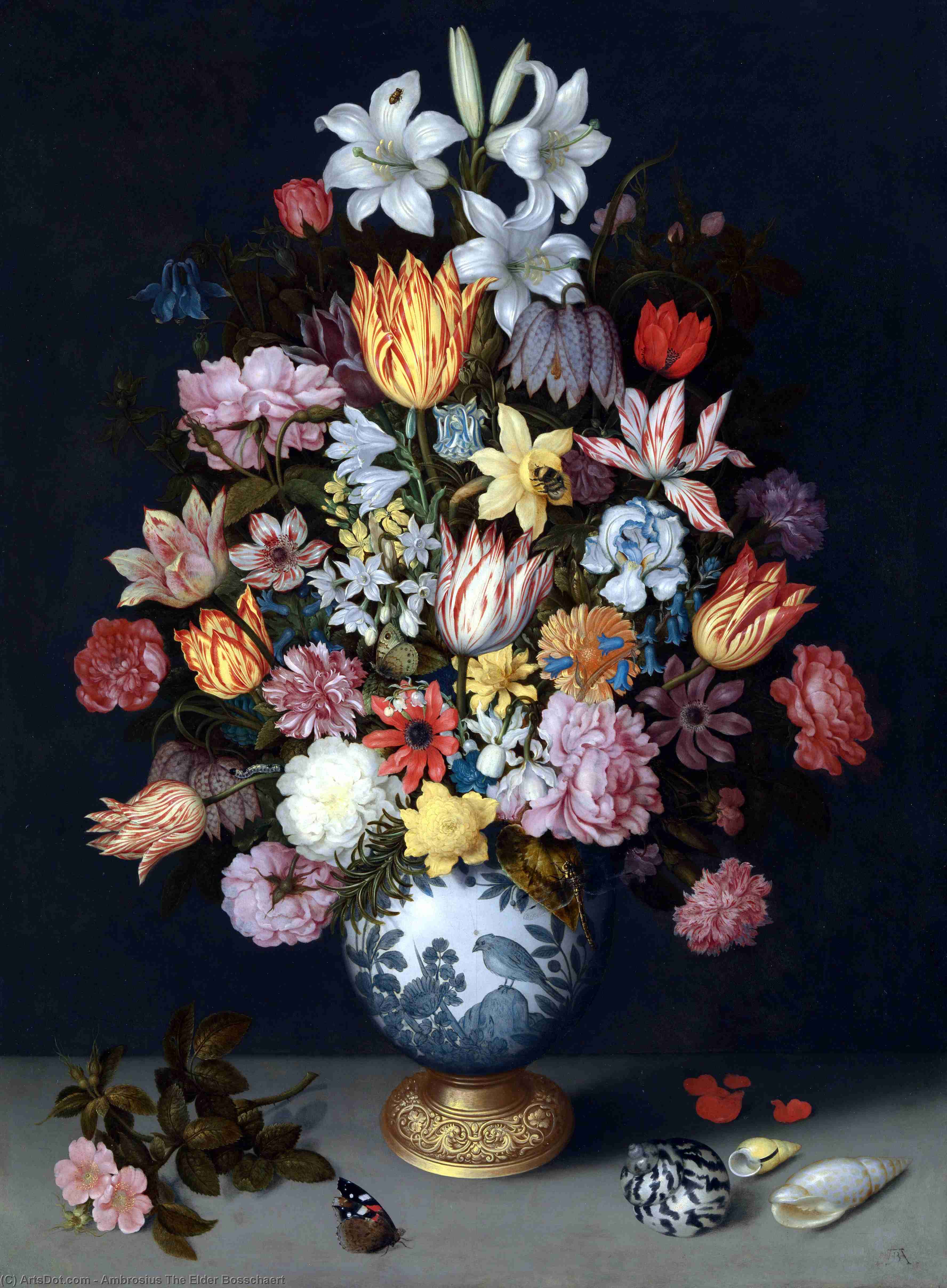 A Still Life Of Flowers In A Wan-li Vase — Ambrosius Bosschaert Der Ältere