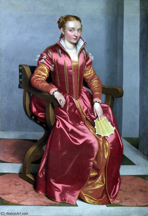 Portrait Of A Lady (la Dama In Rosso) — Moroni, Giovanni Battista