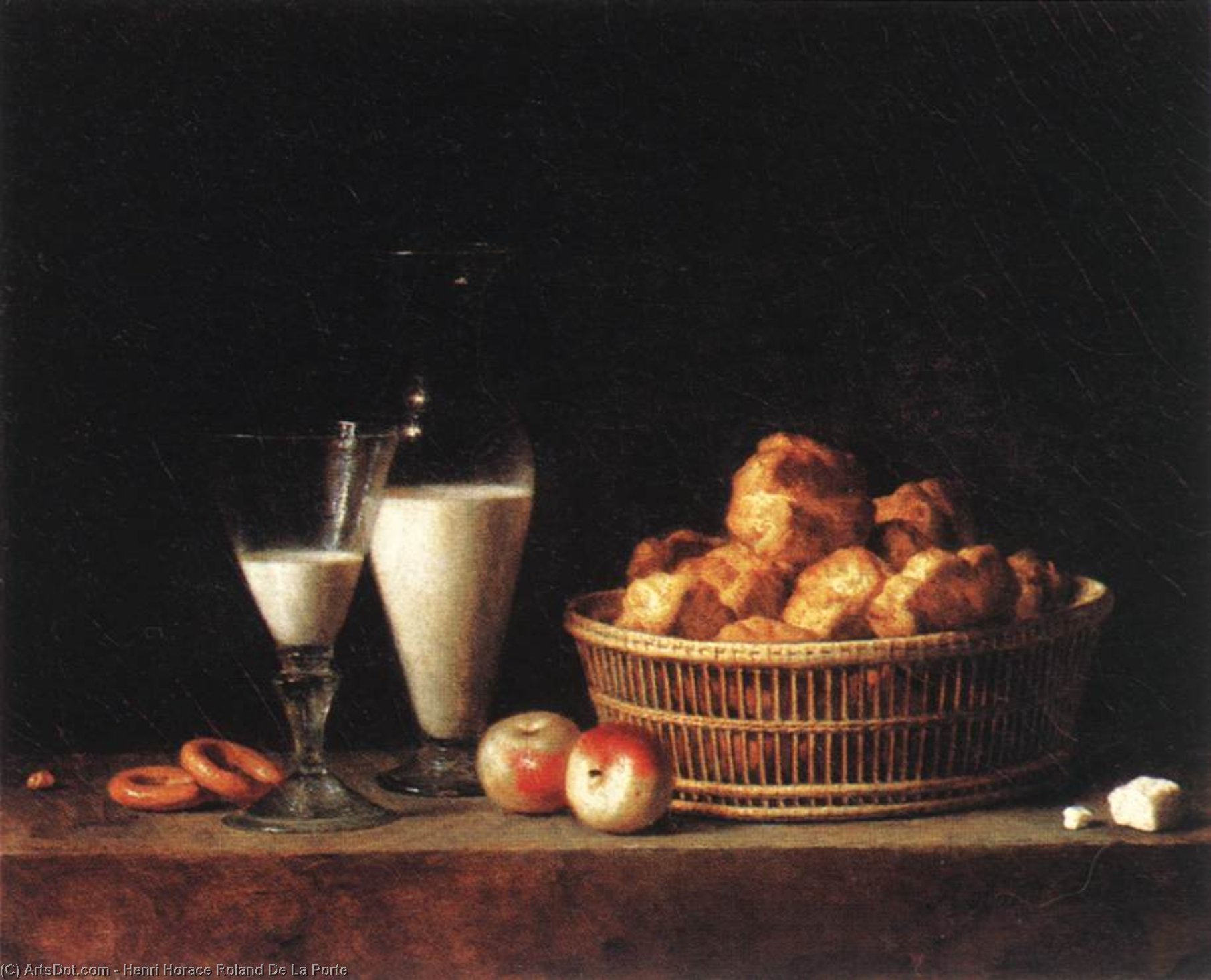 Still-life With A Carafe Of Barley Wine — Henri Horace Roland De La Porte