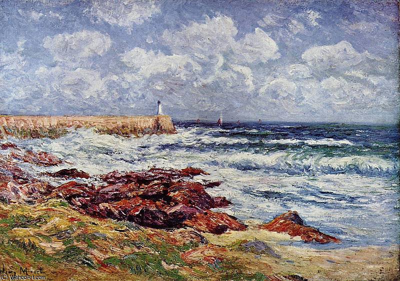 Pier Of The Port Of Audierne — Henri Moret