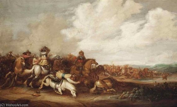 A Cavalry Skirmish — Abraham Van Der Hoef