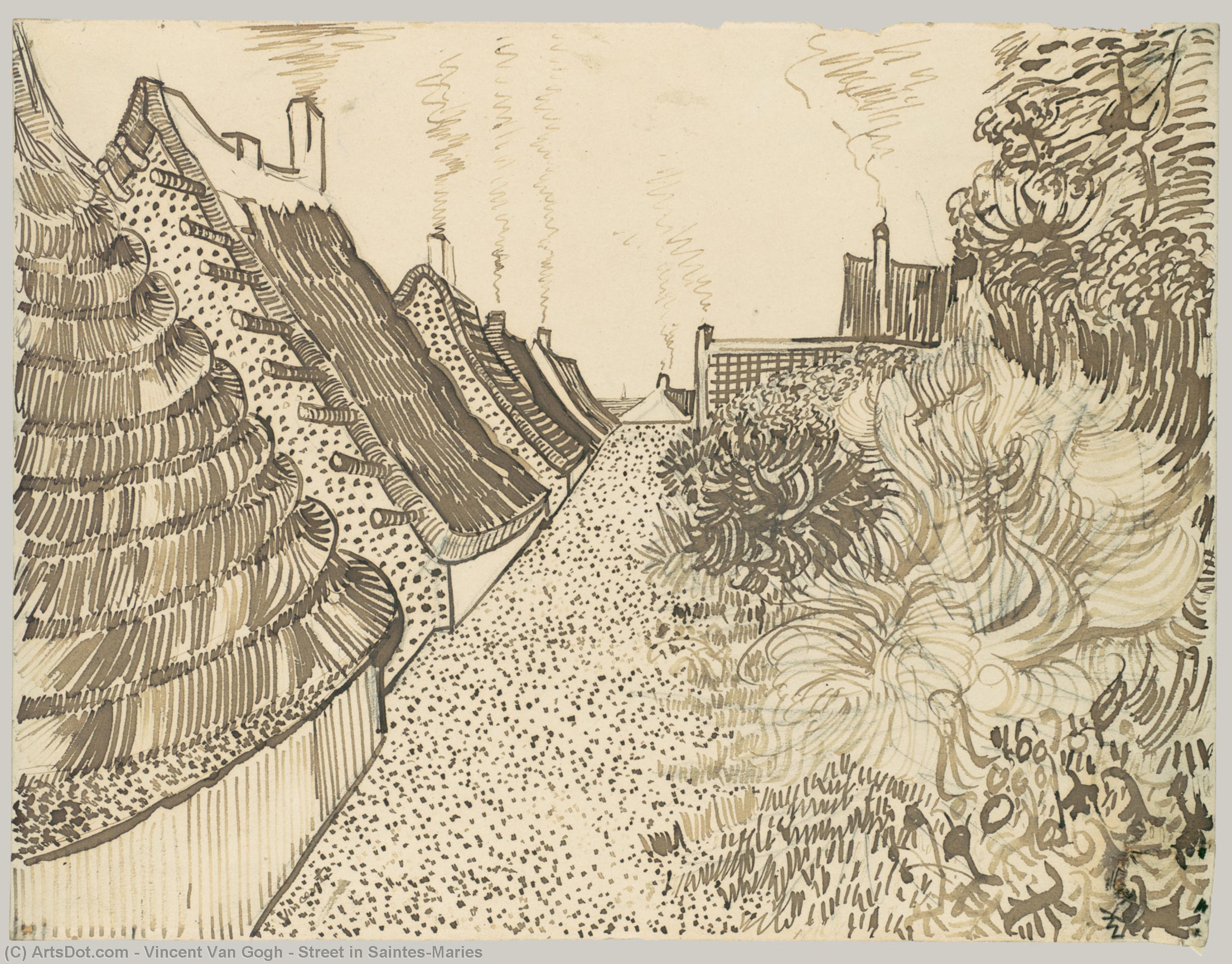 Street In Saintes-maries — Vincent Willem Van Gogh