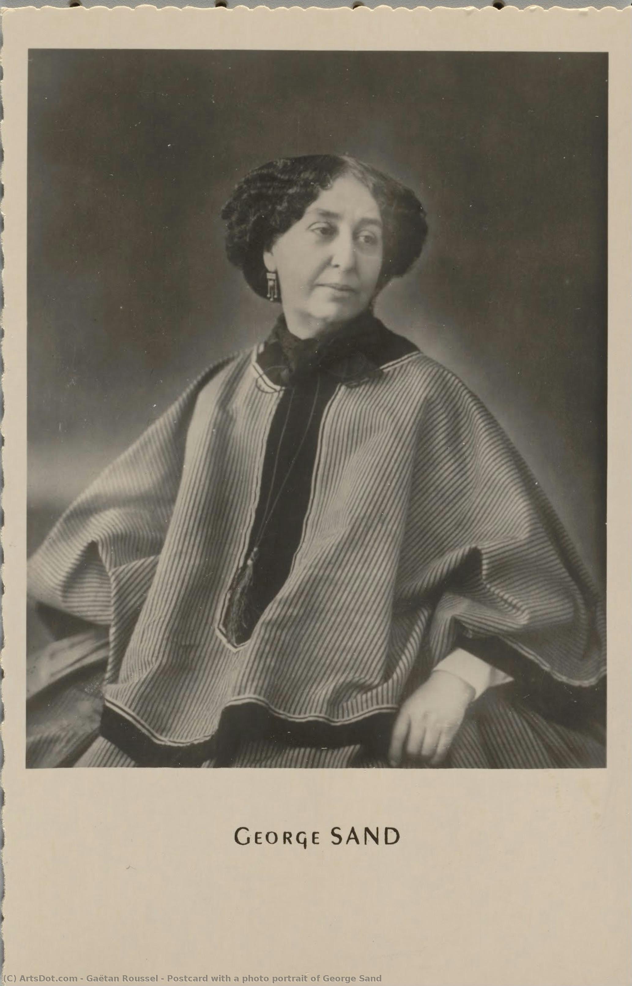 Postcard With A Photo Portrait Of George Sand — Gaëtan Roussel