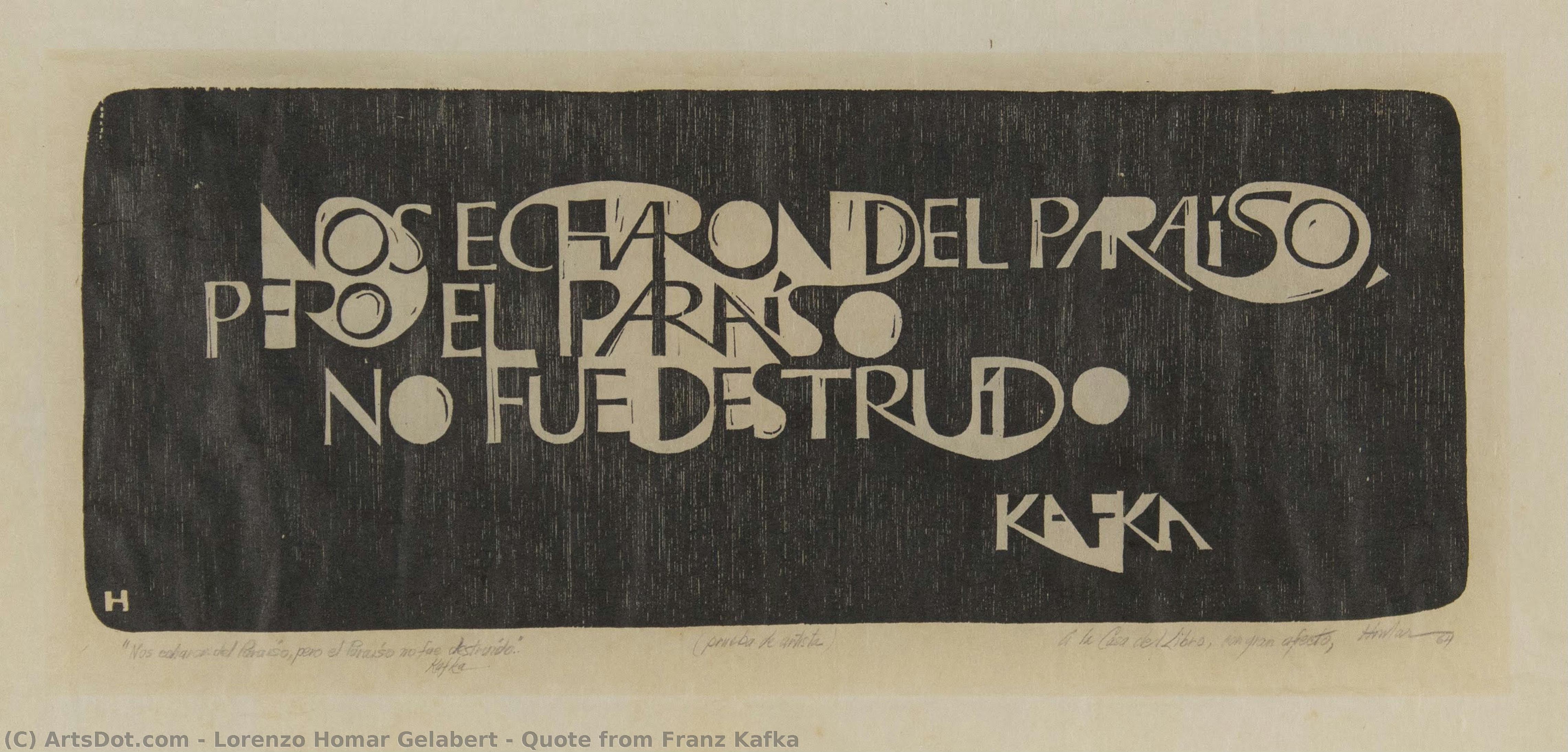 Quote From Franz Kafka — Lorenzo Homar