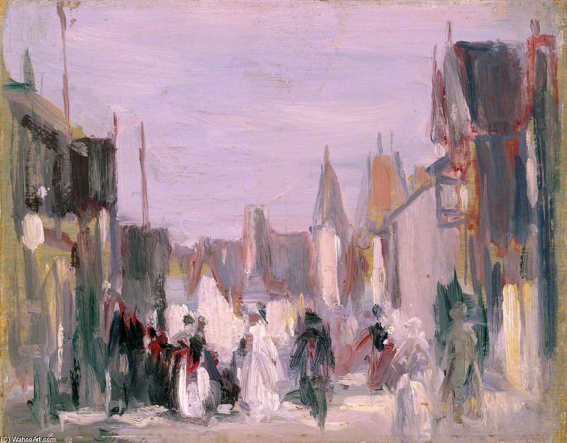 French Village With Figures — John Duncan Fergusson