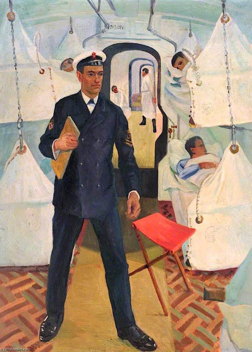 First World War Petty Officer With Wounded Lying In Hammocks — Jan Godfrey Jervis Gordon