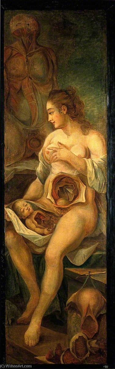 A Seated Woman, Dissected, Holding A Dissected Baby, Accompanied By Separate Sections Of The Body — Jacques Fabien Gautier Dagoty