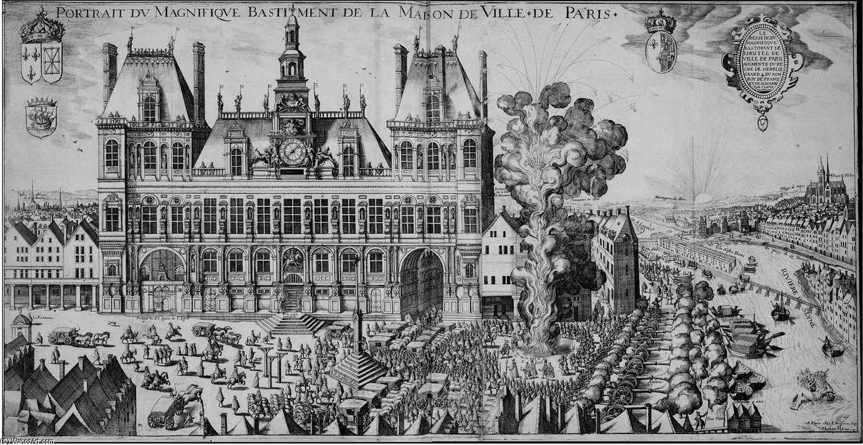 Hotel De Ville De Paris Et La Place De Greve Sous Le Regne — Claude Chastillon