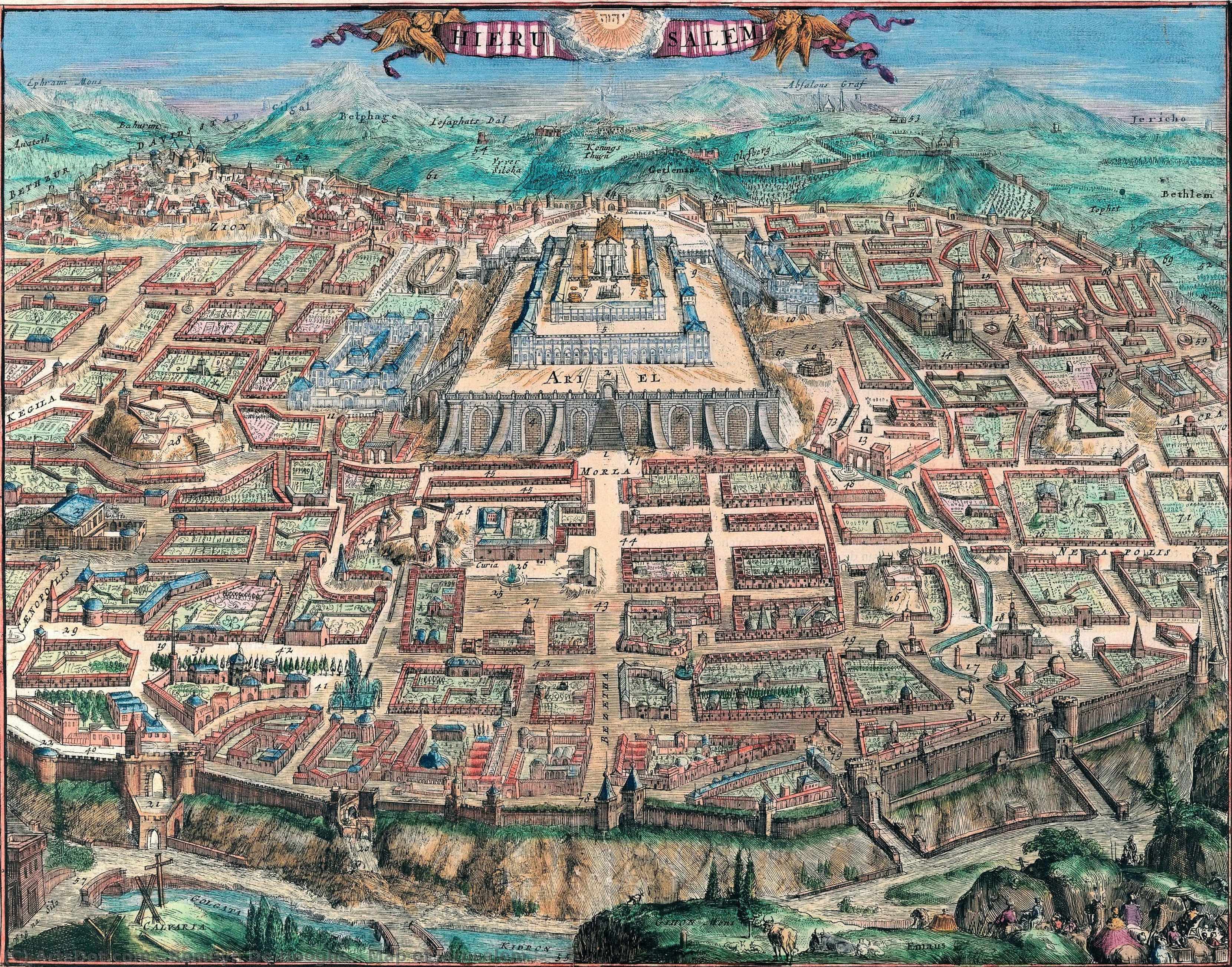 Map Of Jerusalem — Romeyn De Hooghe