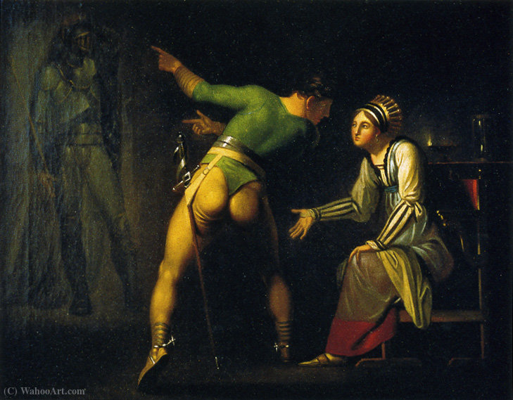 Hamlet Shows His Mother The Ghost Of His Father — Nicolai Abraham Abildgaard