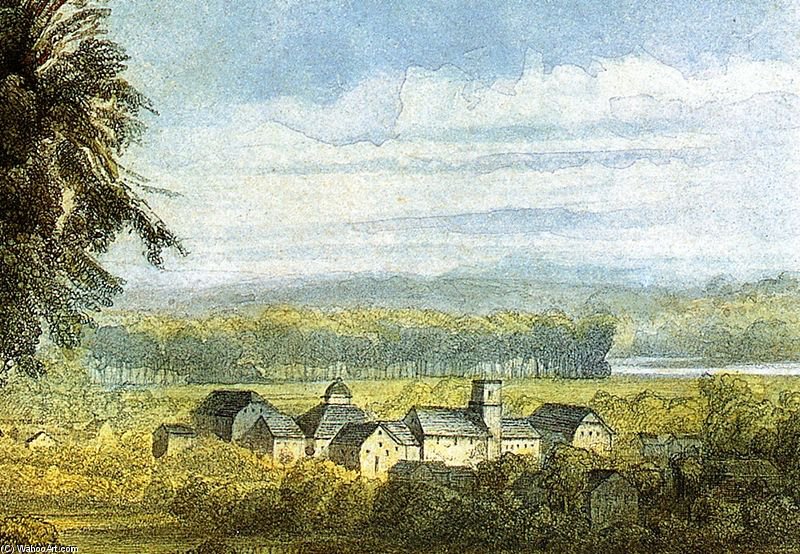 New Harmony On The Wabash River — Karl Bodmer