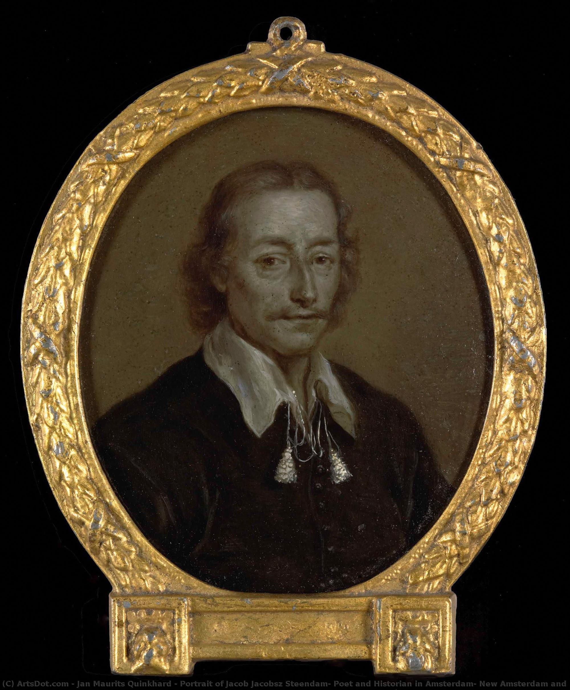Portrait Of Jacob Jacobsz Steendam, Poet And Historian In Amsterdam, New Amsterdam And Batavia, Jan Maurits Quinkhard, 1732 - 1771 — Jan Maurits Quinkhard