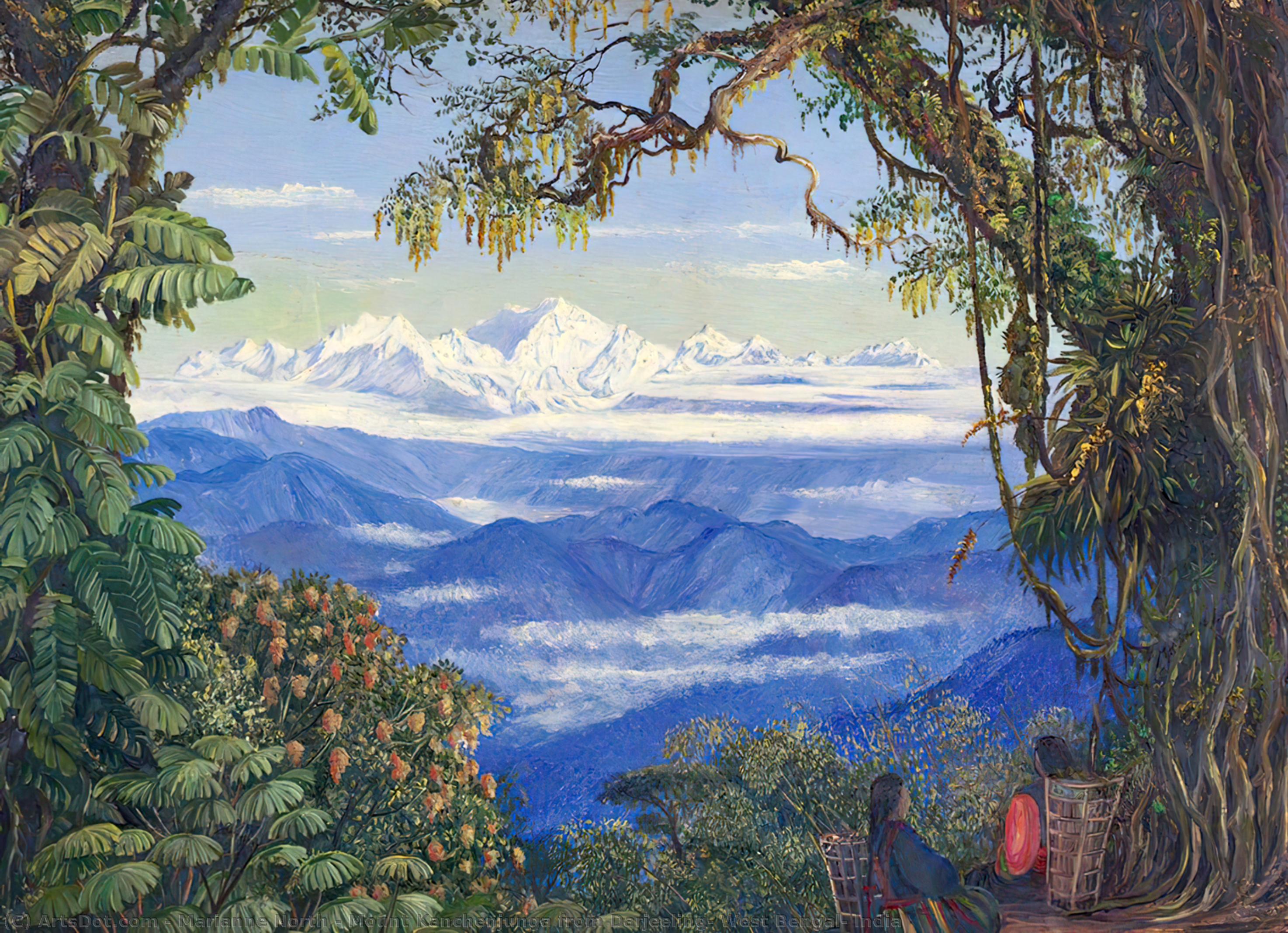 Mount Kanchenjunga From Darjeeling, West Bengal, India — Marianne North
