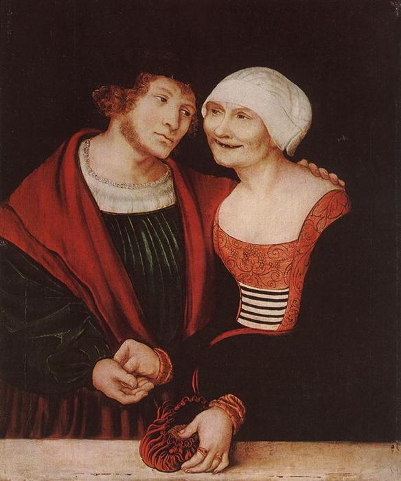 Amorous Old Woman And Young Man — Lucas Cranach The Elder