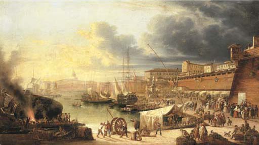 A Capriccio Of A Walled Harbour, Thought To Be Valletta, Malta — Guiseppe Canella