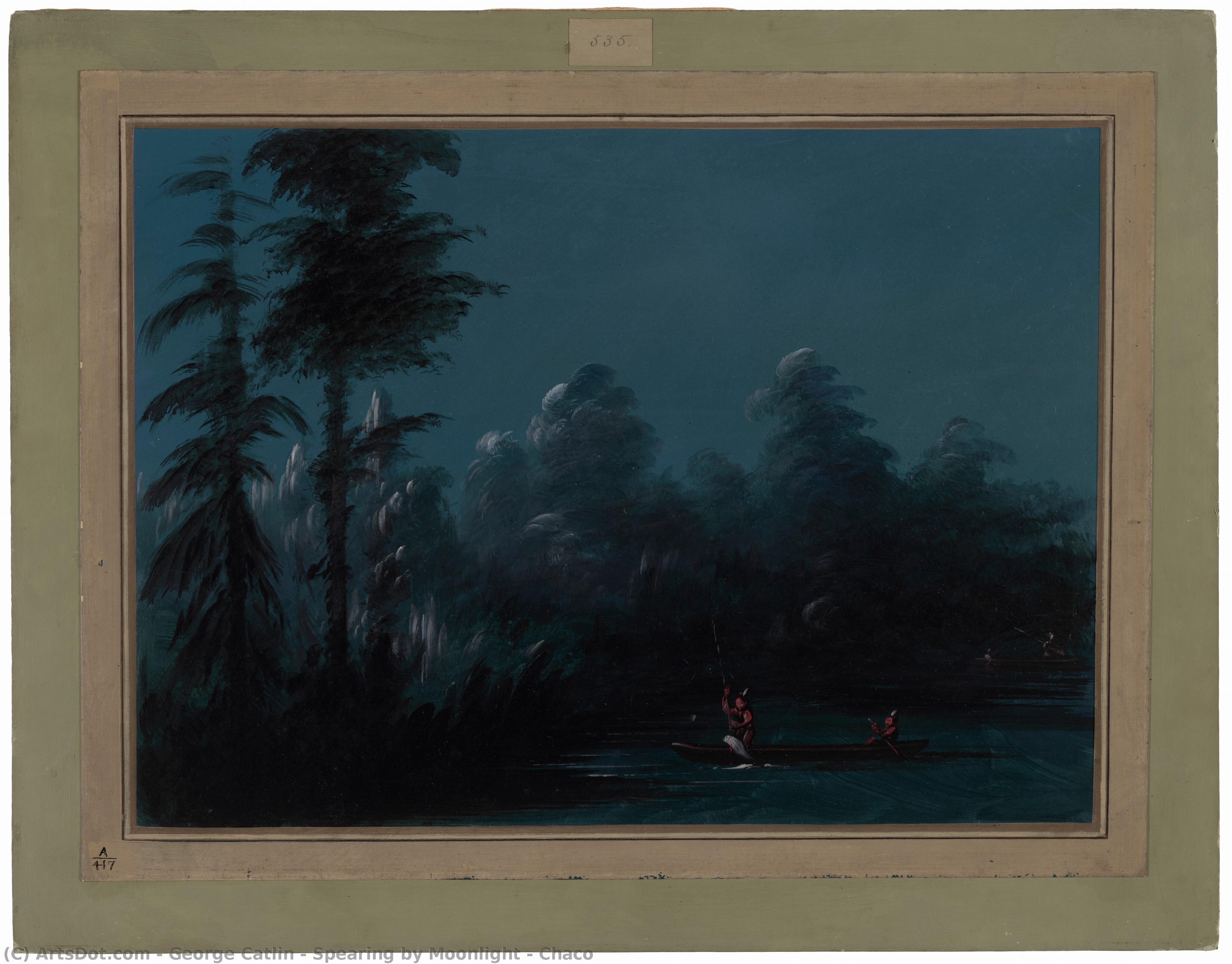 Spearing By Moonlight - Chaco — Джордж Катлин