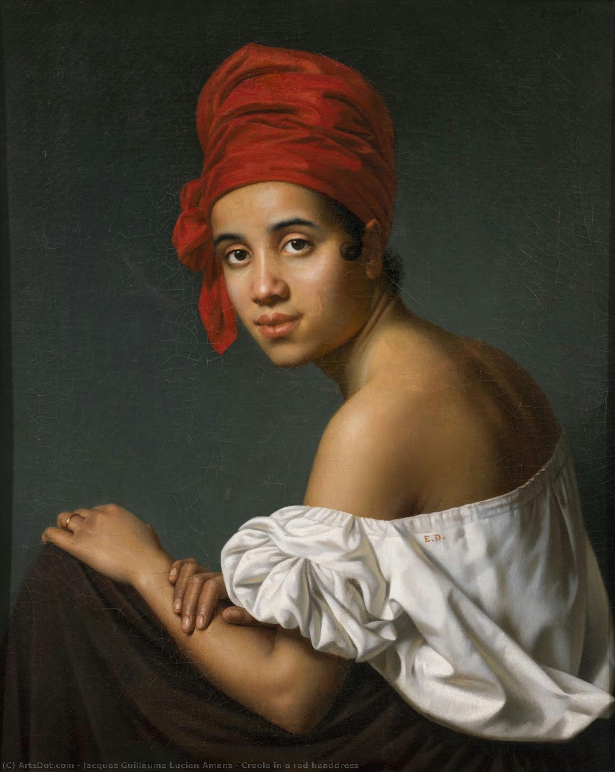 Creole In A Red Headdress — Jacques Guillaume Lucien Amans