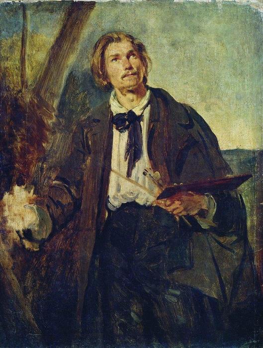 Retrato Del Artista Alexander Popov — Konstantin Yegórovich Makovski