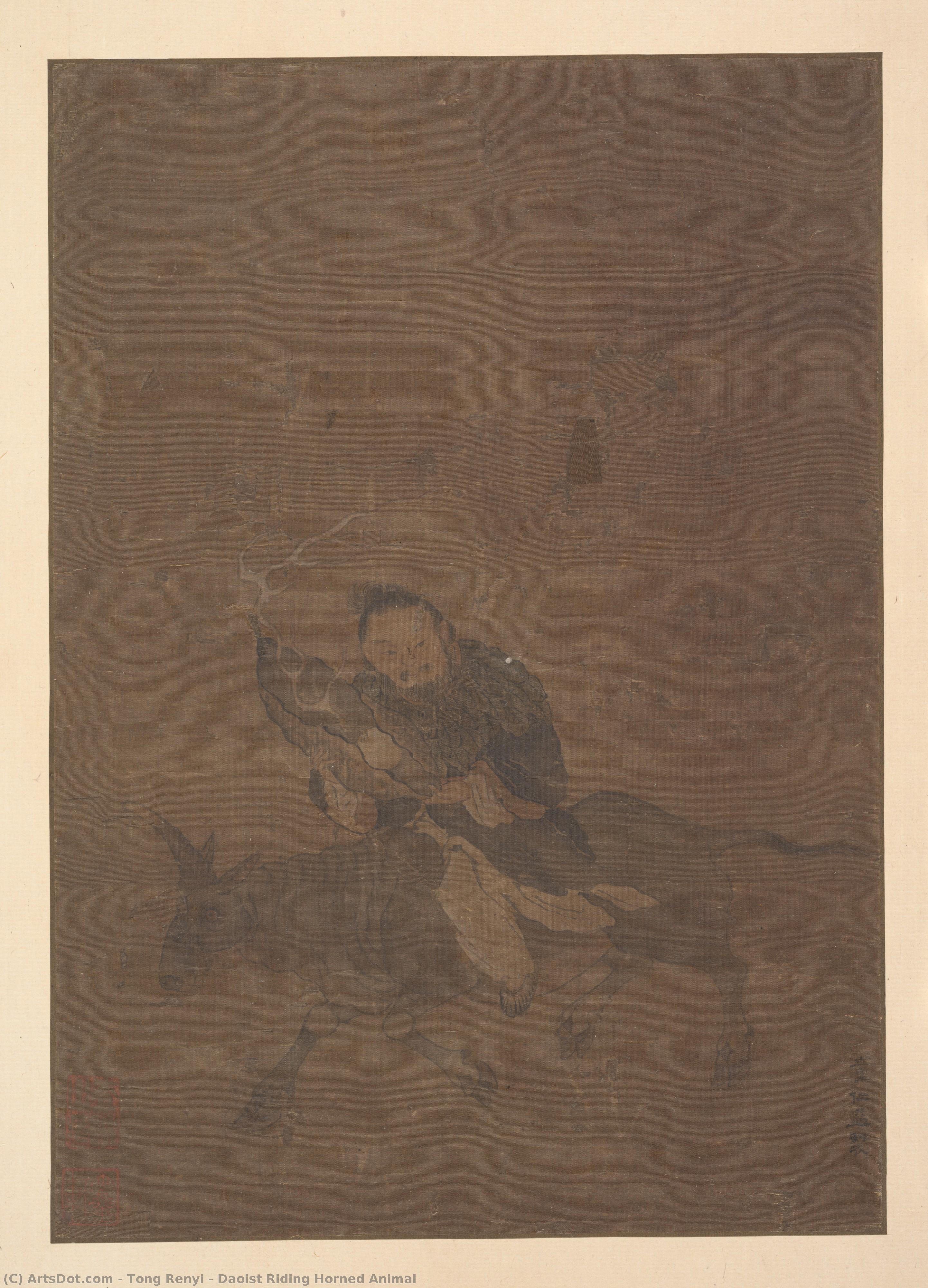 Daoist Riding Horned Animal — Tong Renyi