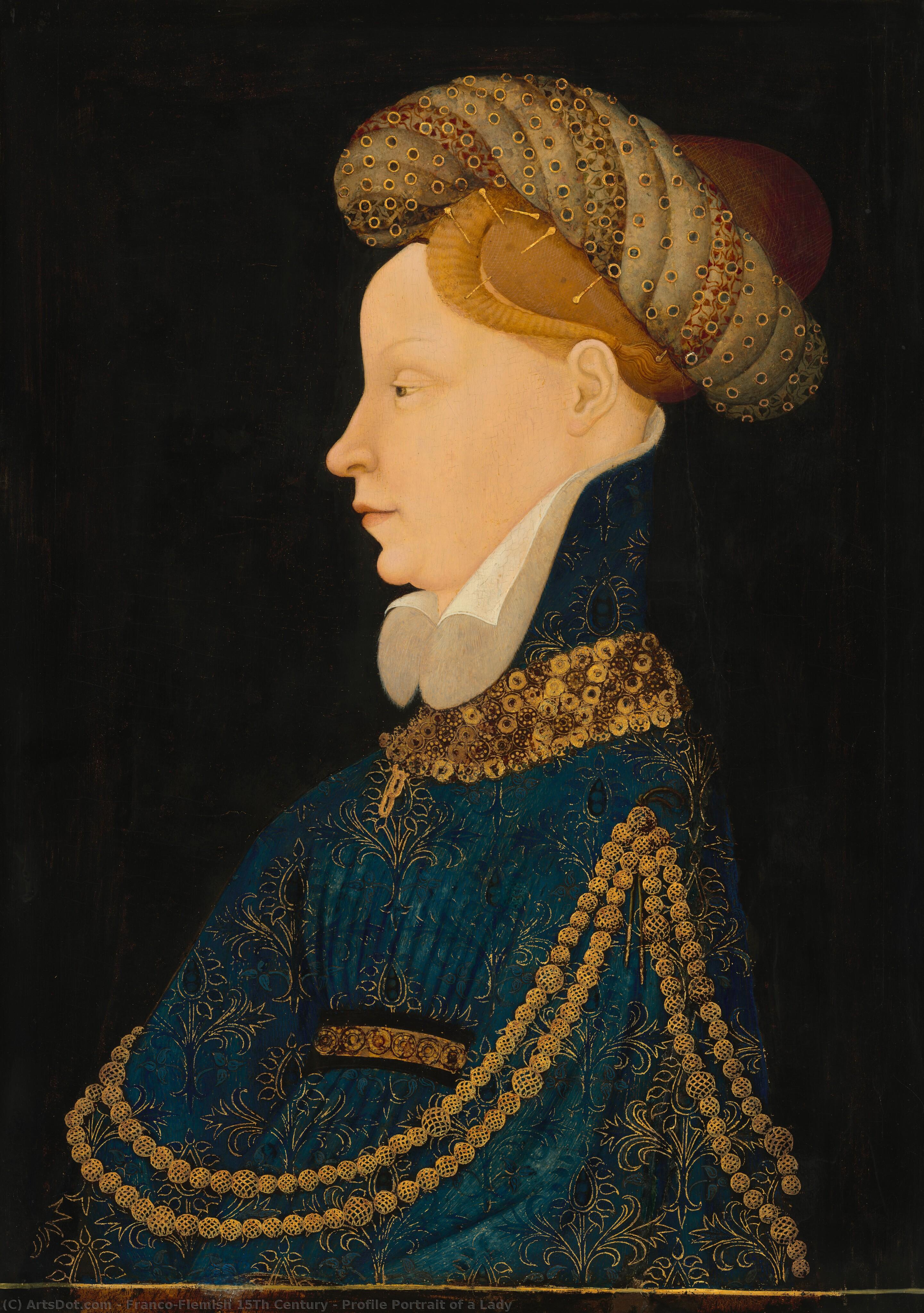 Profile Portrait Of A Lady — Franco-flemish 15th Century