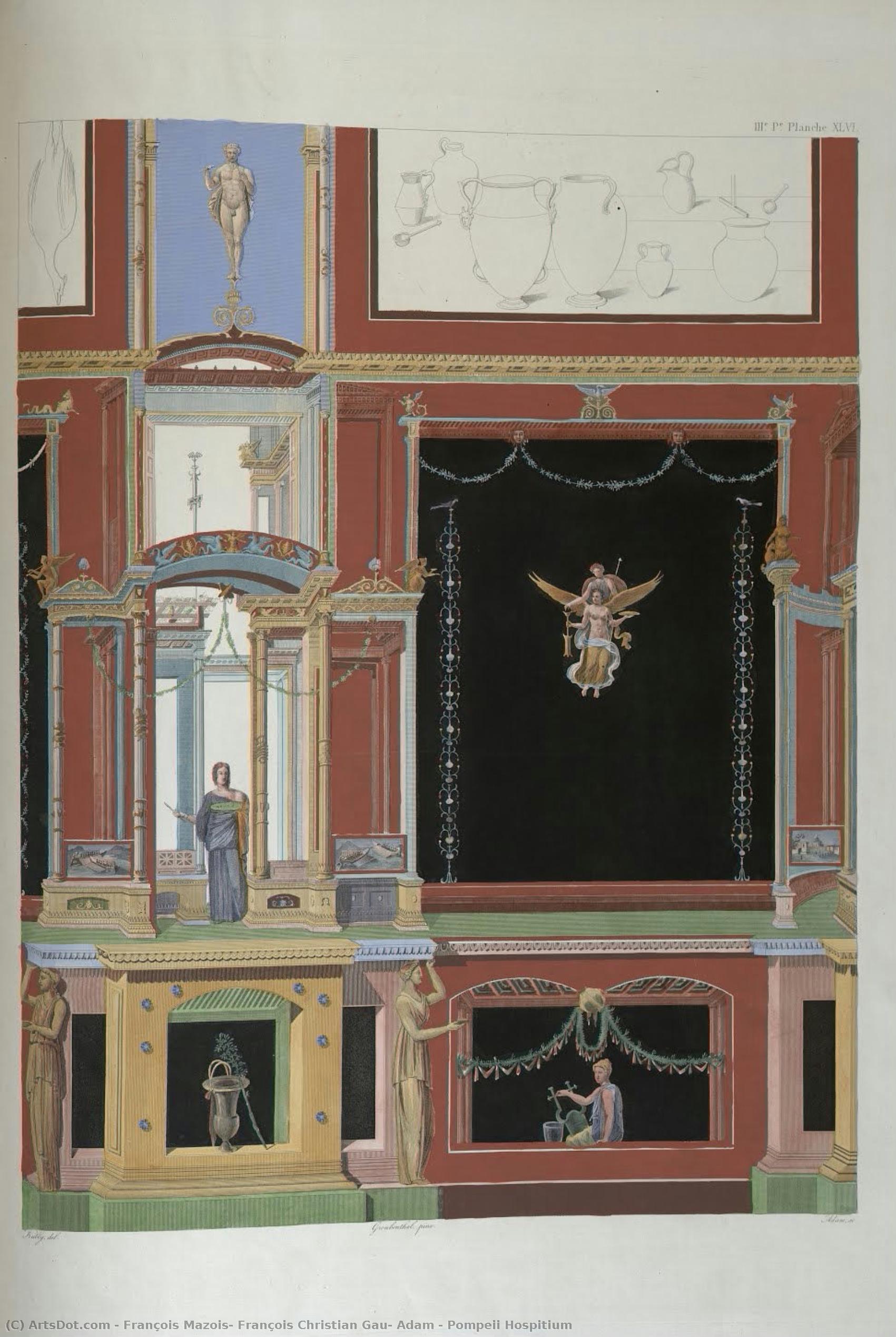 Pompeii Hospitium — François Mazois, François Christian Gau, Adam