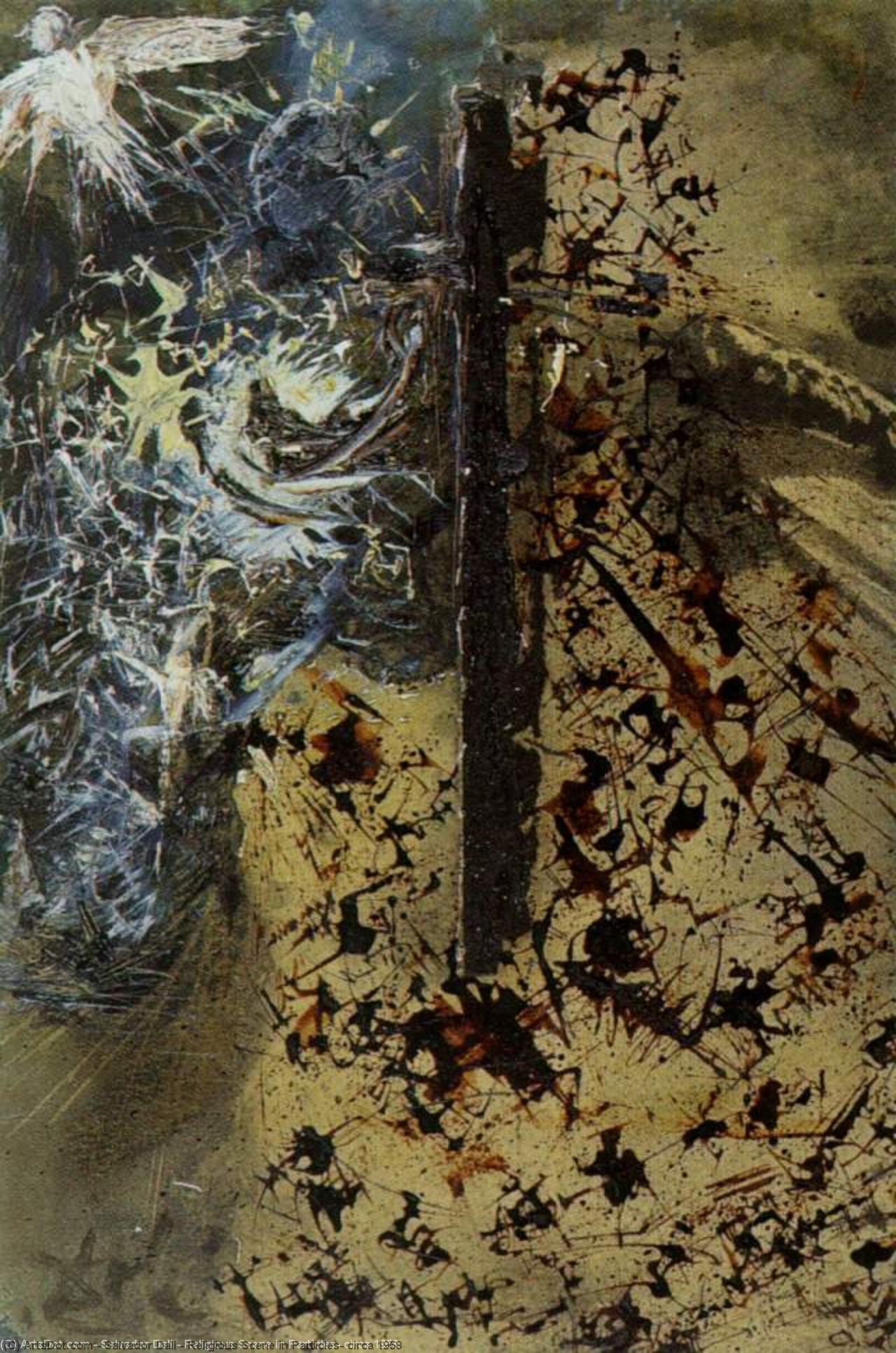 Religiöse Szene In Partikeln — Salvador Dalí