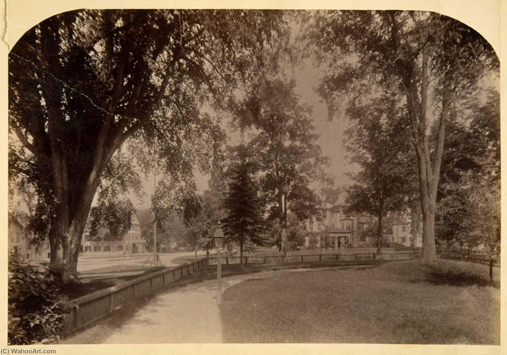 Eagle Hotel And Mansion House, From The Album Views Of Charlestown,new Hampshire — Gotthelf Pach