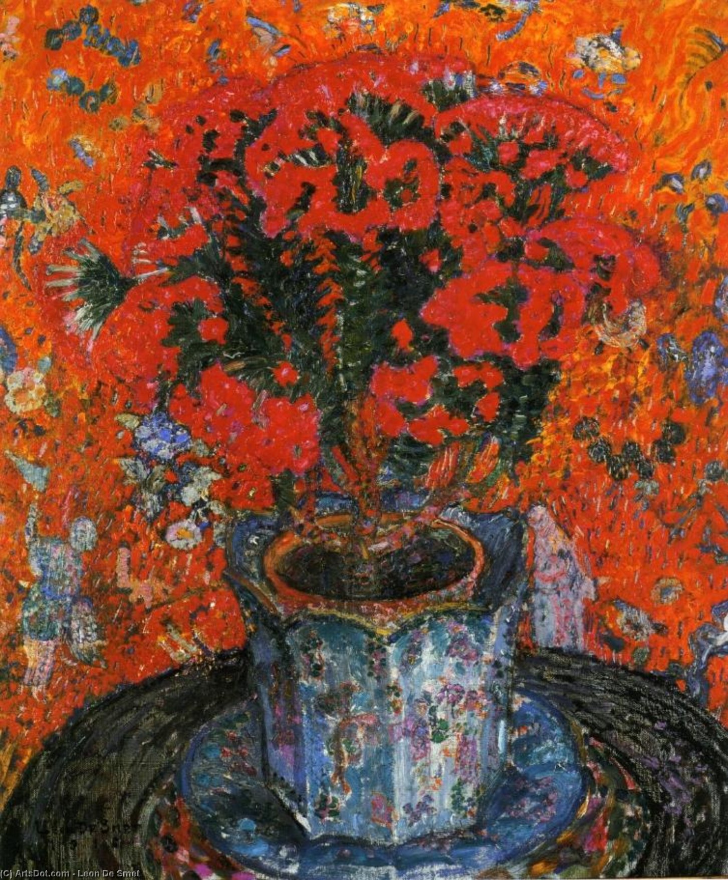 Vase Of Flowers — Leon De Smet