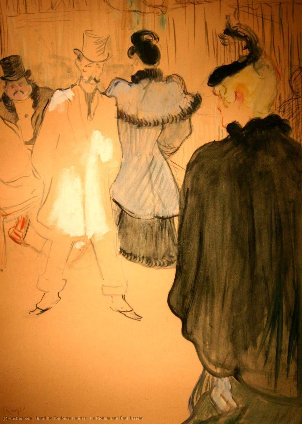 La Goulue Und Paul Lescau — Comte Henri Marie Raymond De Toulouse-lautrec-monfa