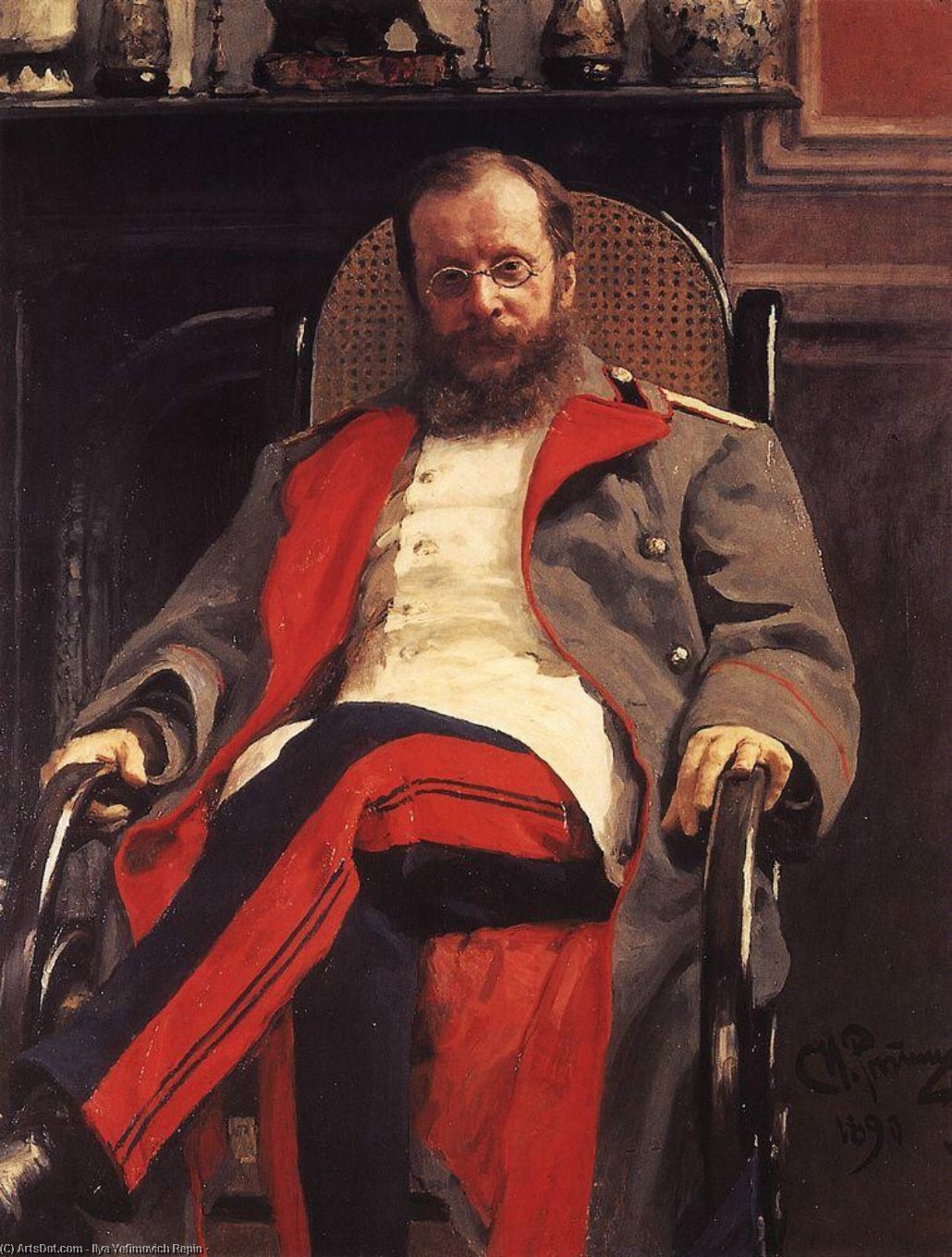 Portrait Of Composer Cesar Antonovich Cui — Ilya Yefimovich Repin