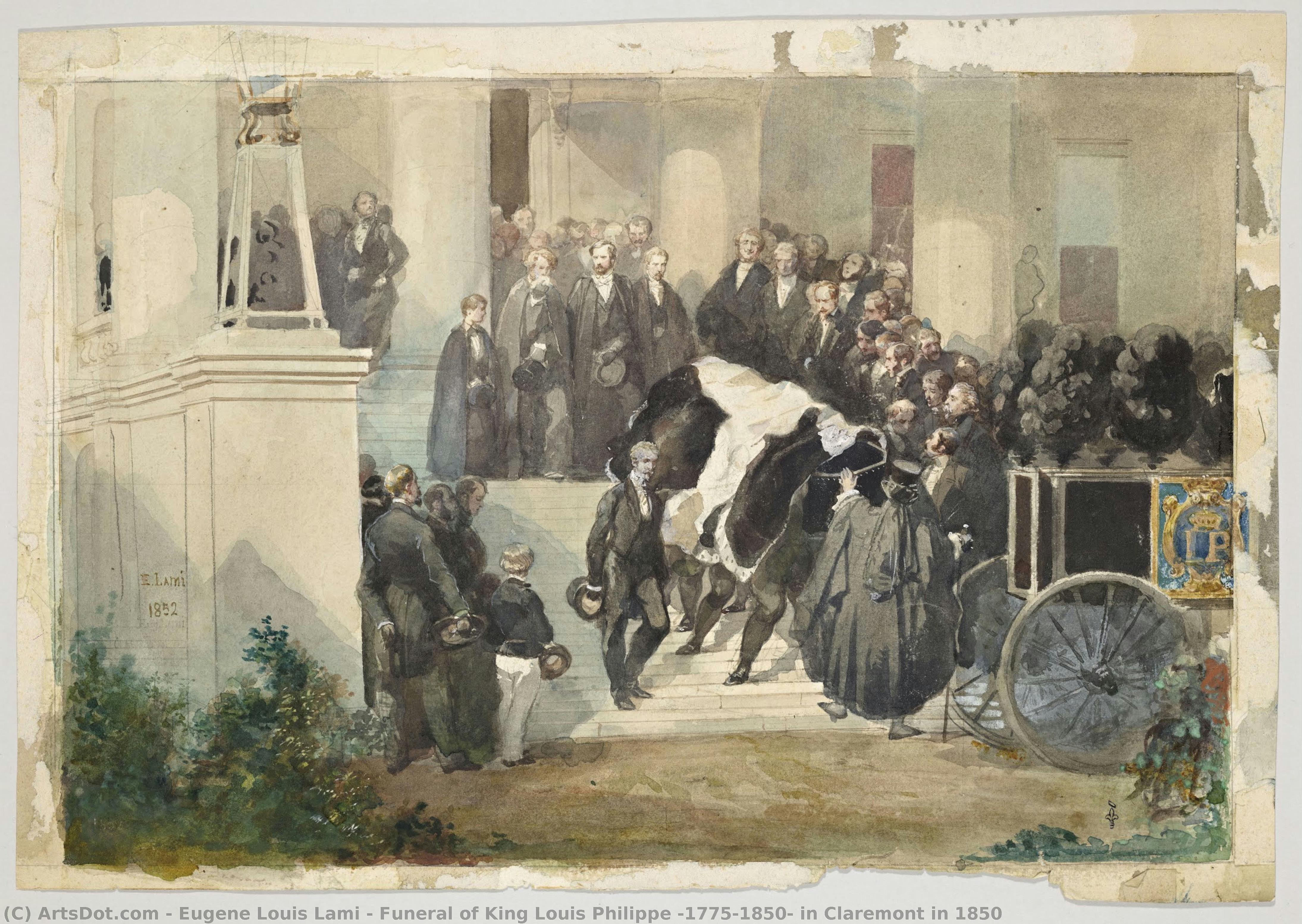 Funeral Of King Louis Philippe (1775-1850) In Claremont In 1850 — Ežen Luis Lami