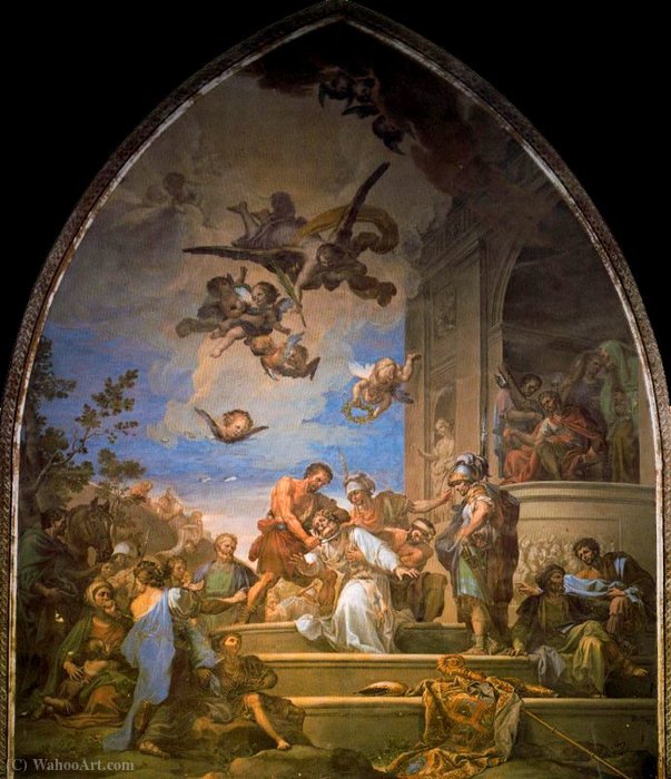 Beheading Of St. Eugene, By Bayeu, Cloister Of The Cathedral Of Toledo — Francisco Bayeu Y Subias